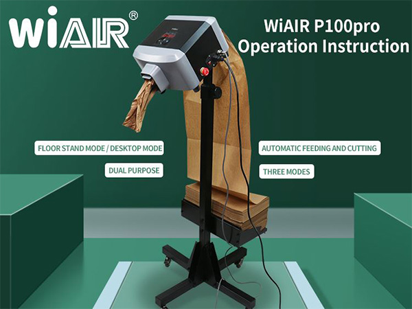Instrucciones de funcionamiento de la m&aacute;quina de coj&iacute;n de papel WiAIR P100pro
